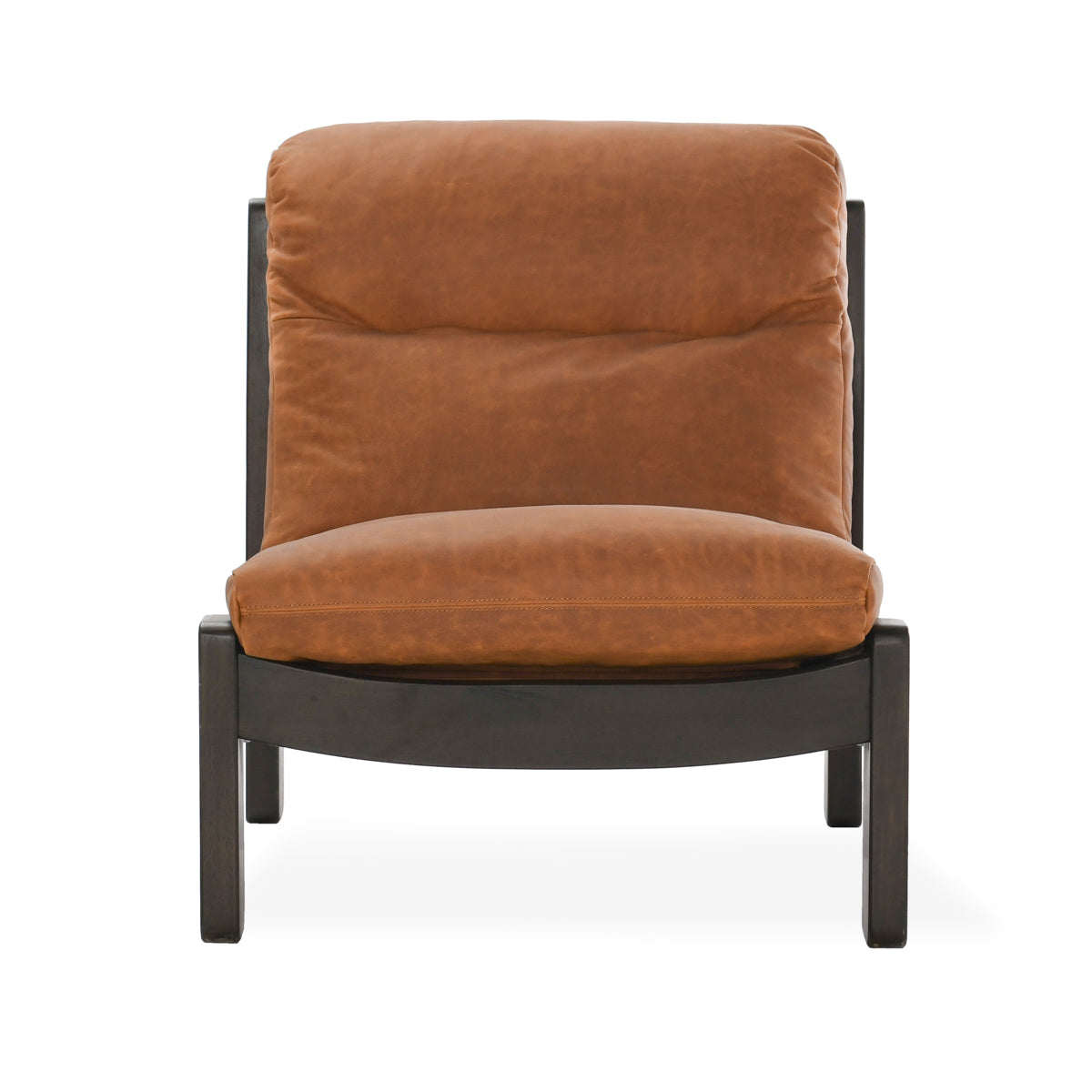 Owen Leather Accent Chair Maple Brown | BeBoldFurniture