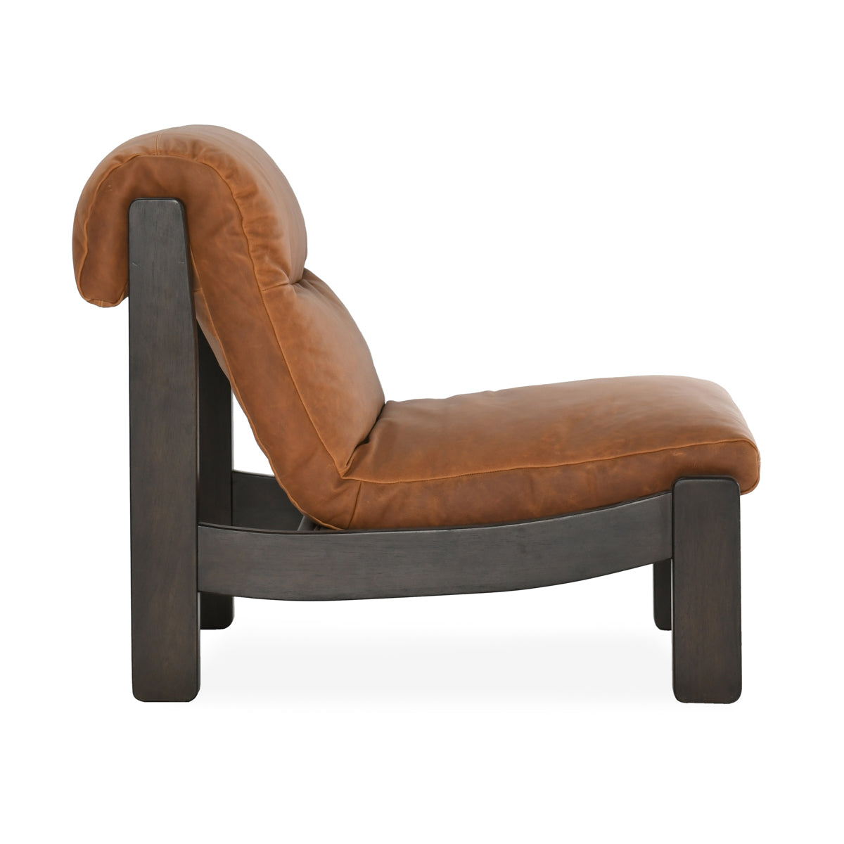 Owen Leather Accent Chair Maple Brown | BeBoldFurniture