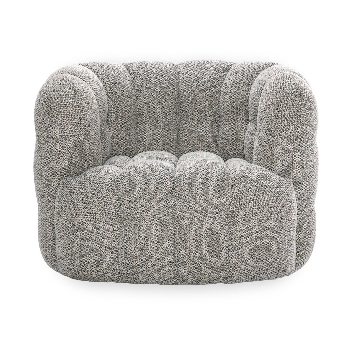 Walter Swivel Accent Chair Heathered Gray | BeBoldFurniture
