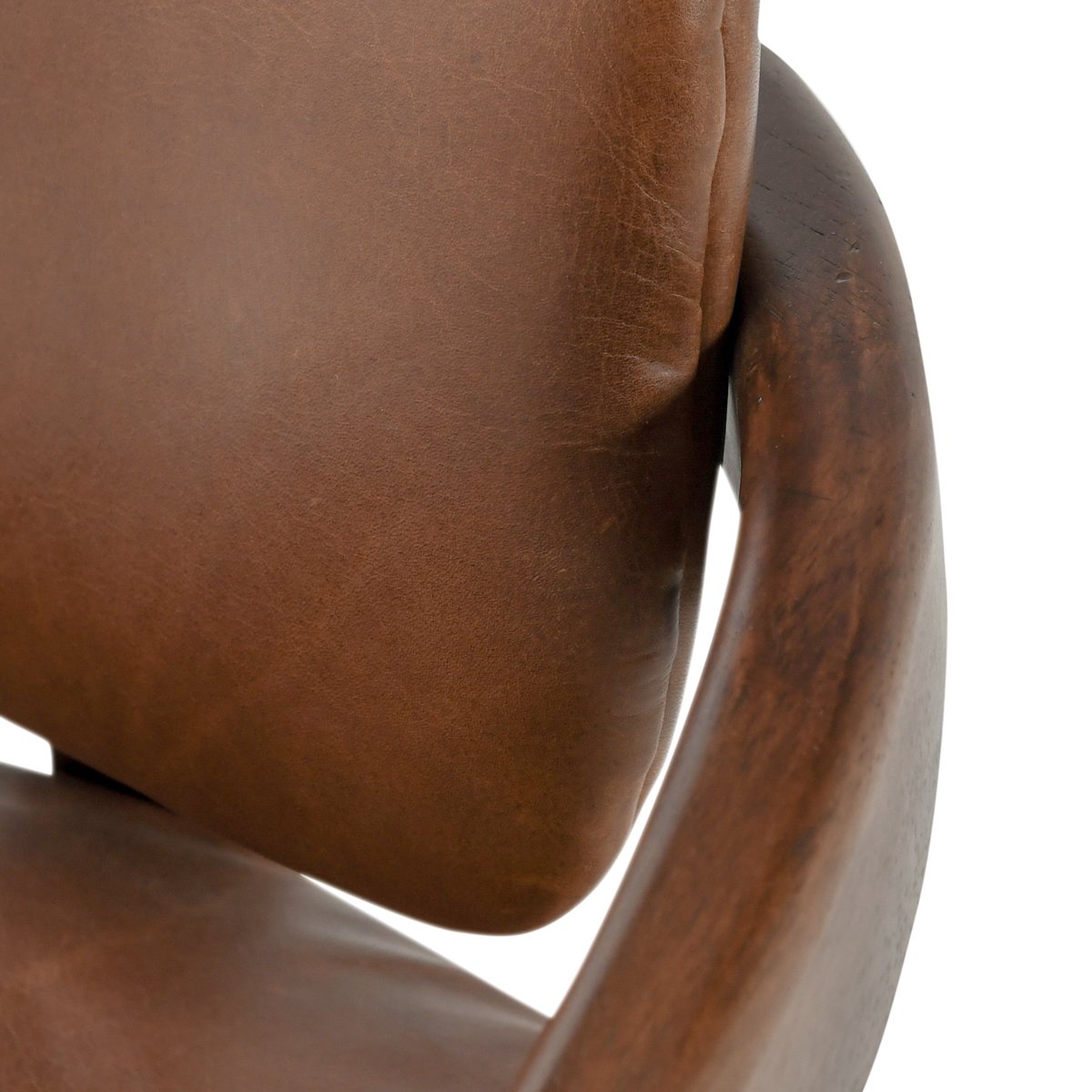 Elsie Leather Accent Chair Kona Brown | BeBoldFurniture
