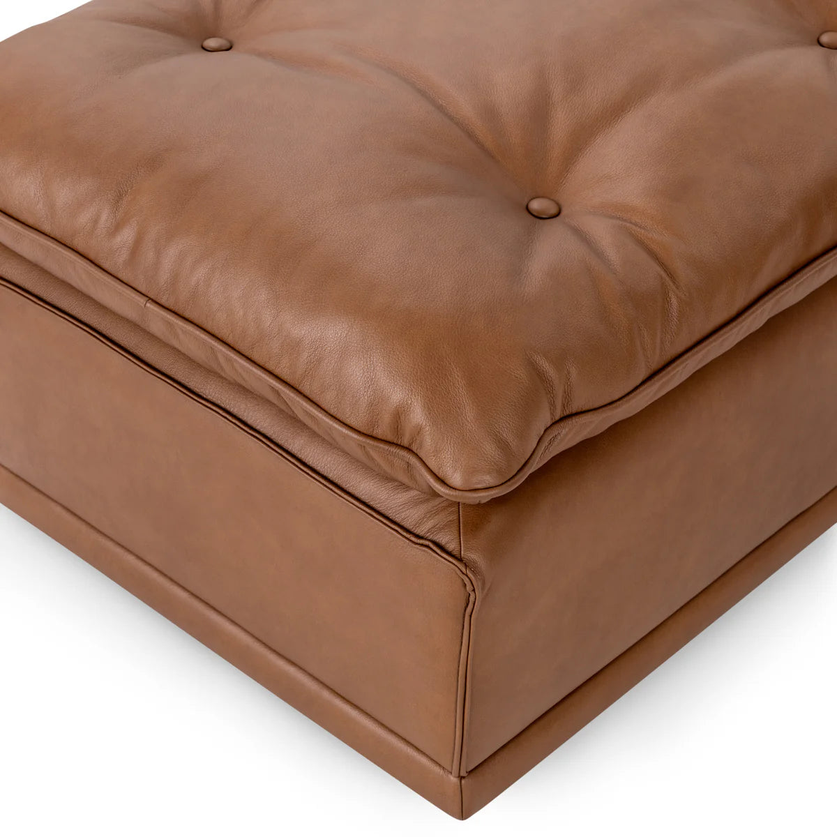 Haven Leather Ottoman | BeBoldFurniture