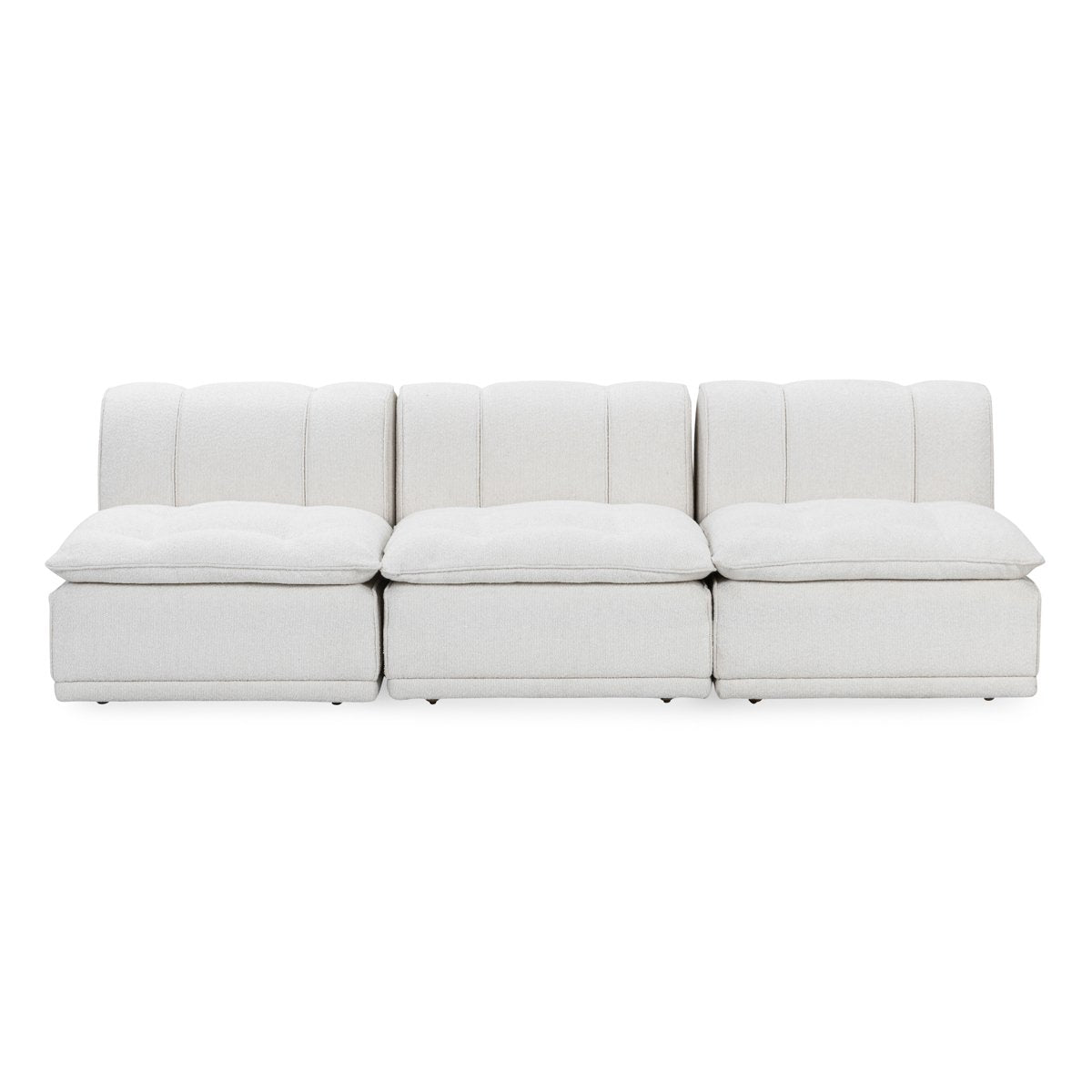 Haven Upholstered 3pc Modular Sofa White | BeBoldFurniture