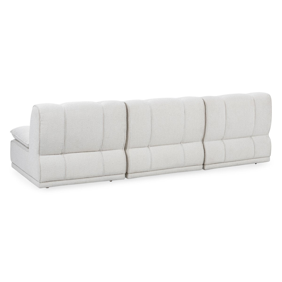 Haven Upholstered 3pc Modular Sofa White | BeBoldFurniture