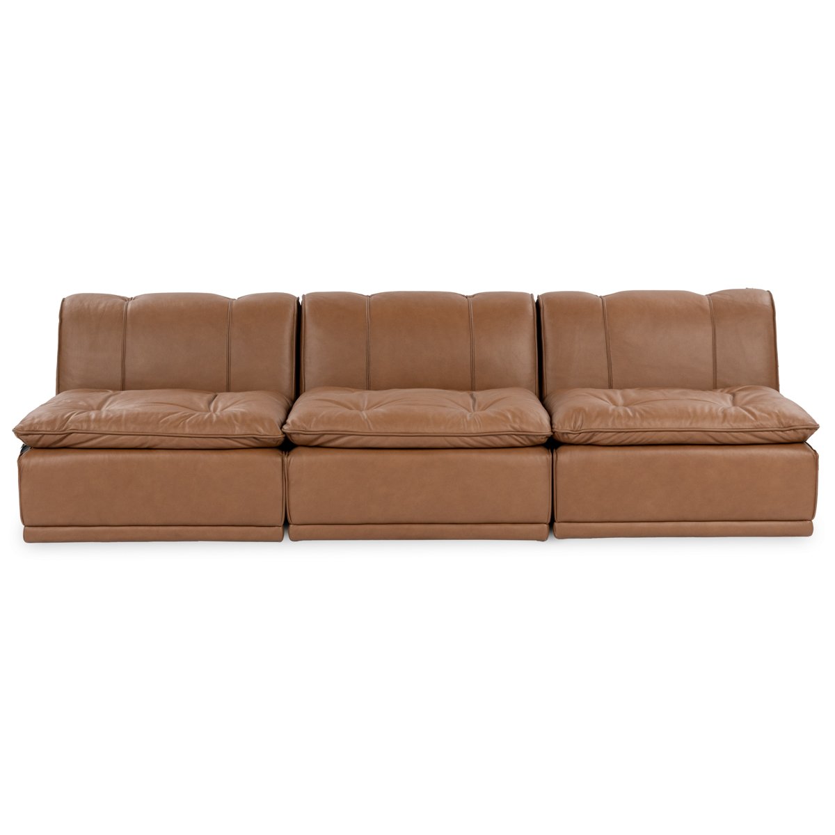 Haven Upholstered 3pc Modular Sofa Toffee Brown | BeBoldFurniture