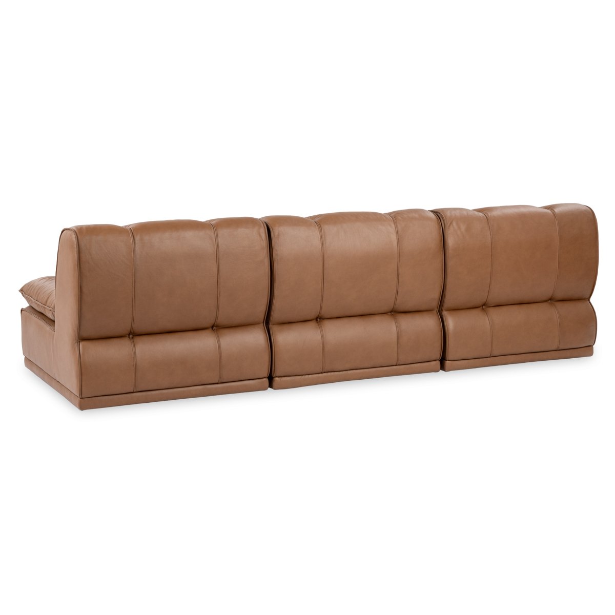 Haven Upholstered 3pc Modular Sofa Toffee Brown | BeBoldFurniture