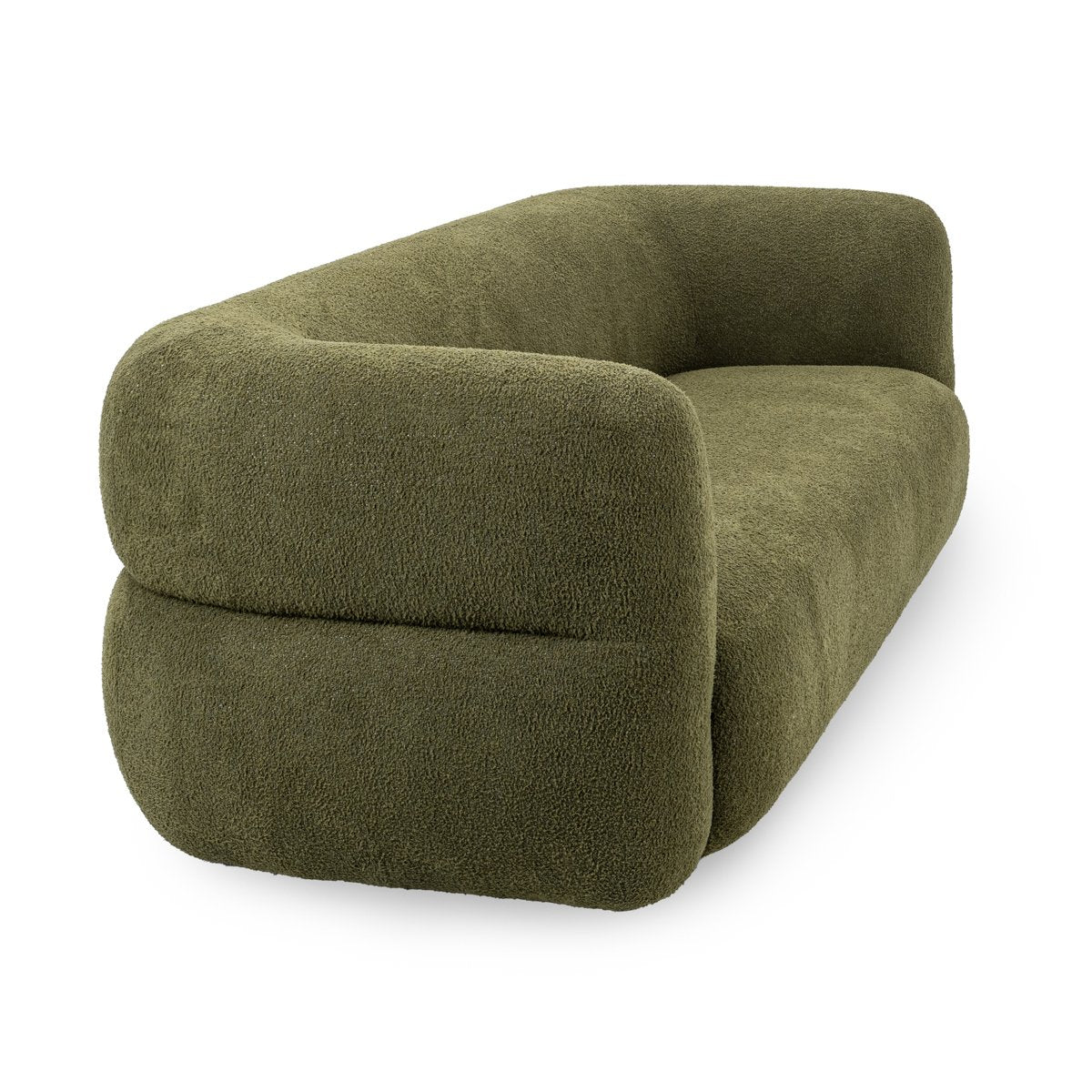 Faris Upholstered Sofa Dark Olive | BeBoldFurniture