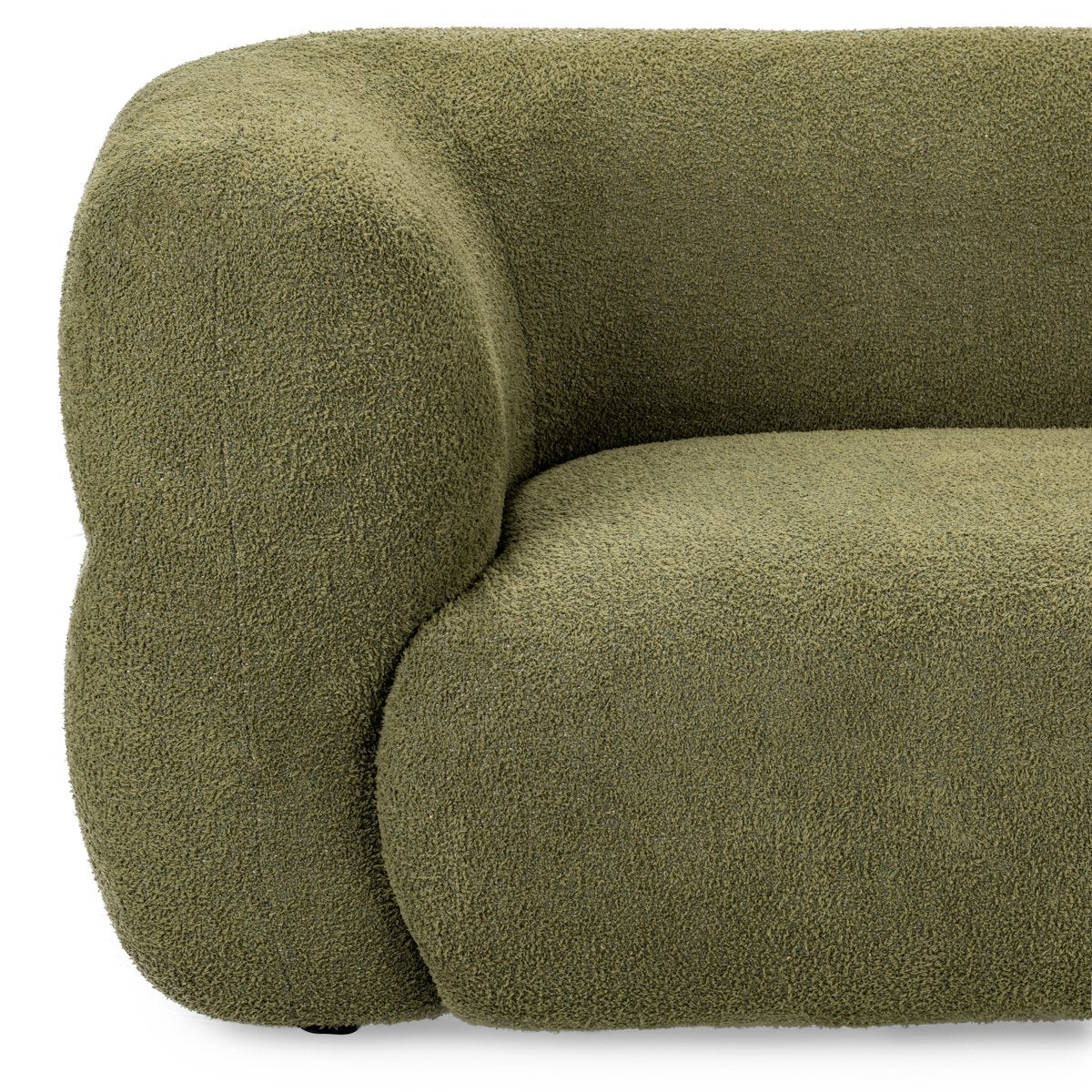 Faris Upholstered Sofa Dark Olive | BeBoldFurniture