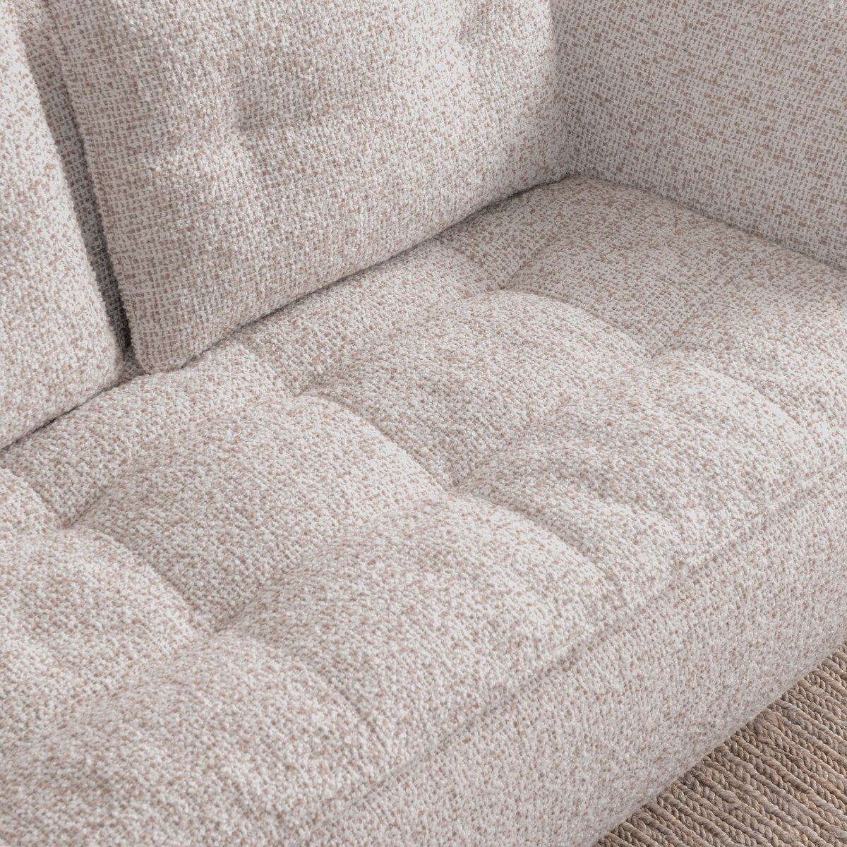 Ember Upholstered Sofa Cream White | BeBoldFurniture