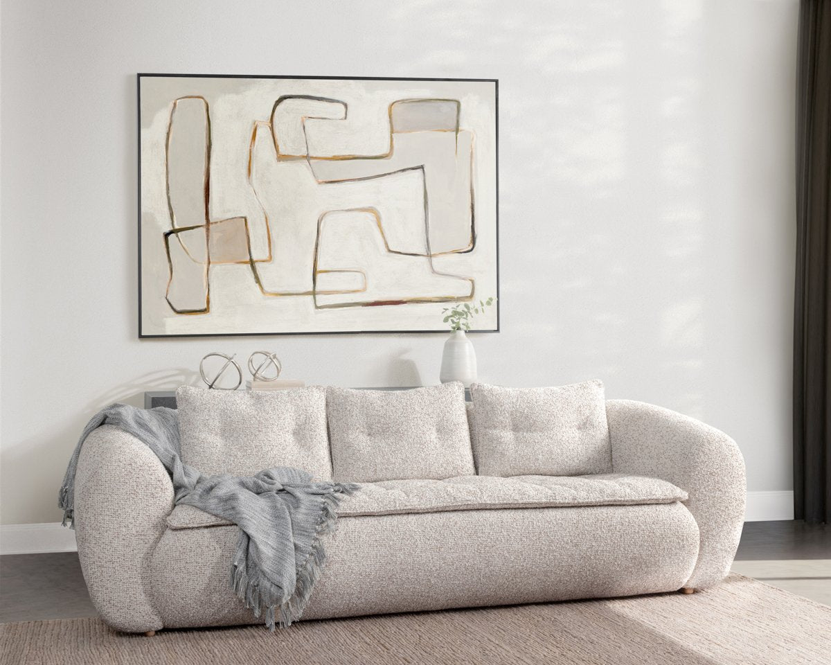 Ember Upholstered Sofa Cream White | BeBoldFurniture