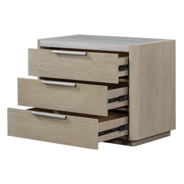 Warner Three Drawer Nightstand with elegant design and practical storage | BeBoldFurniture