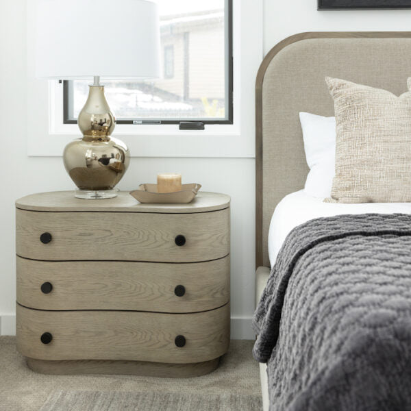 Emery Three Drawer Nightstand with elegant design and spacious storage | BeBoldFurniture