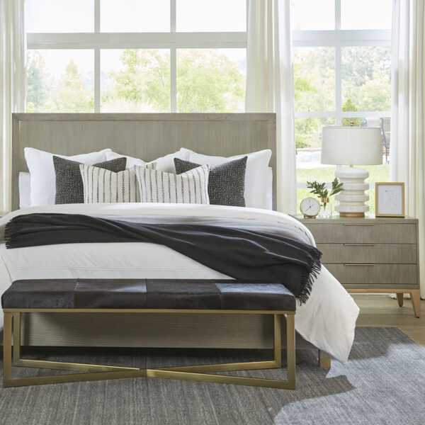 Caleb Bed in Brushed Smoke with modern design and ultimate comfort | BeBoldFurniture