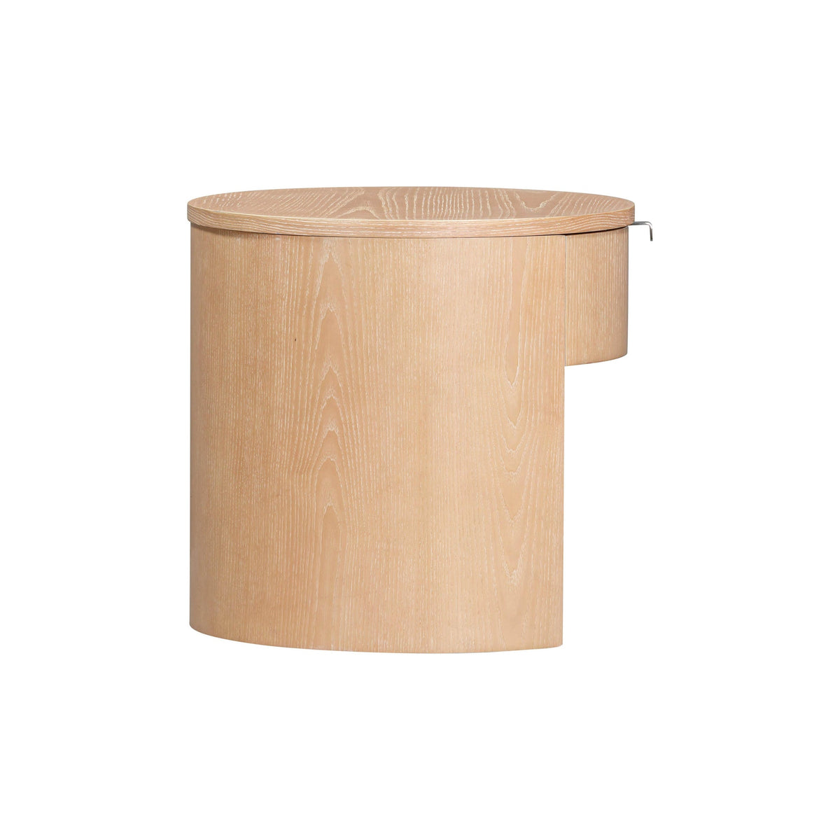 Marlow Natural Wood Round Nightstand | BeBoldFurniture