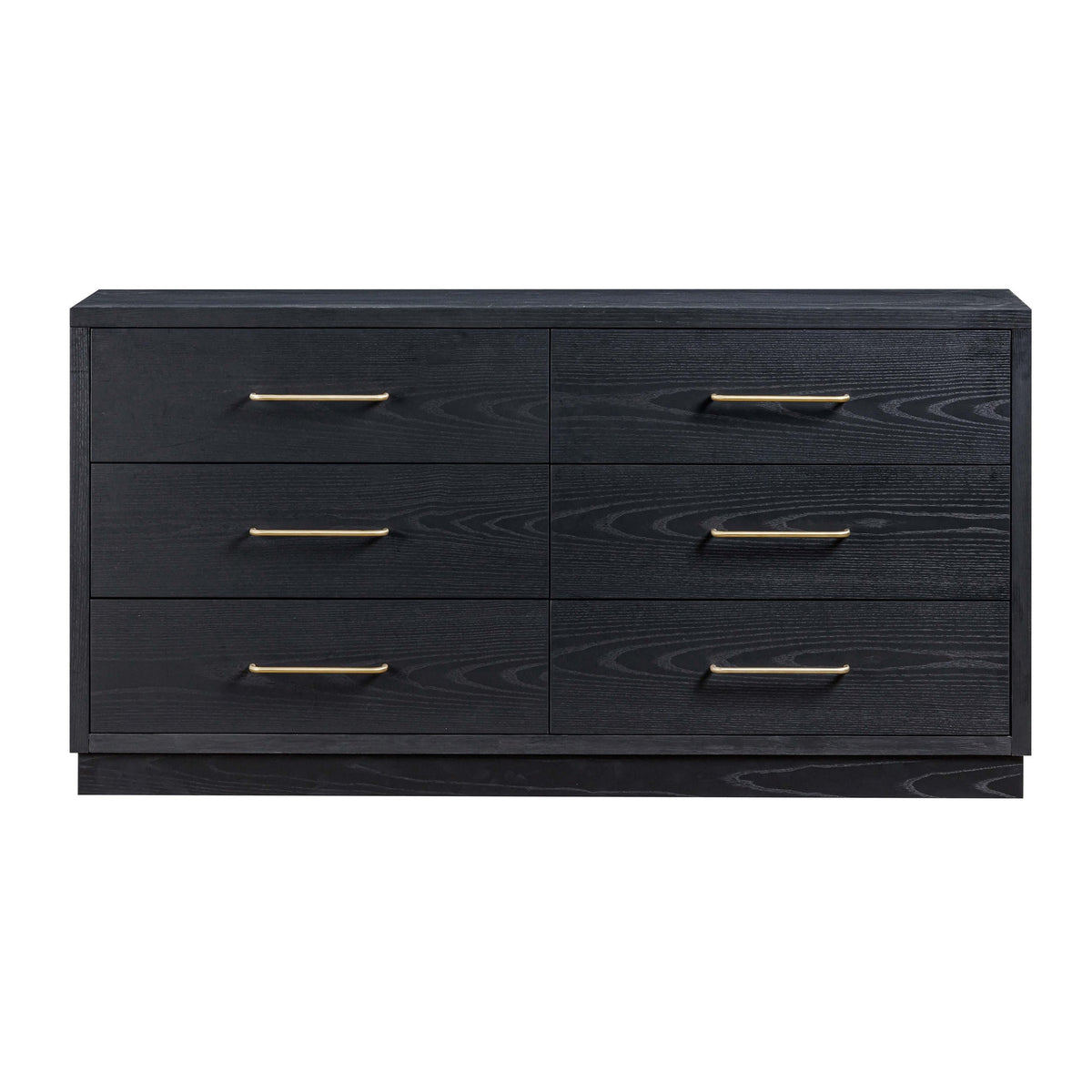 Marlow 6-Drawer Black Wood Dresser | BeBoldFurniture