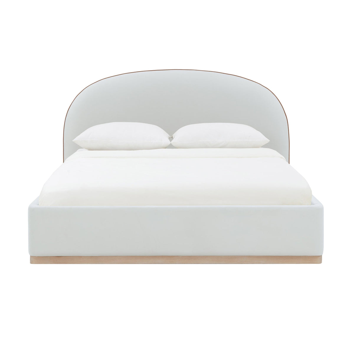 Marlow Cream Velvet Bed | BeBoldFurniture