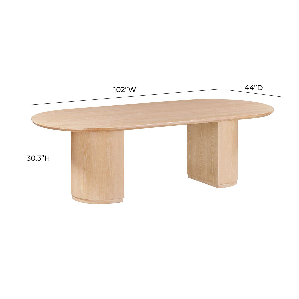 Marlow Natural Wood Dining Table | BeBoldFurniture