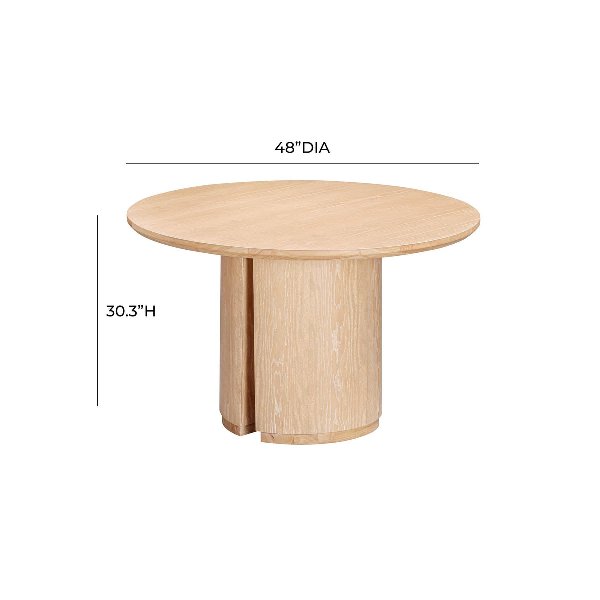 Marlow Natural Wood Round Dining Table | BeBoldFurniture