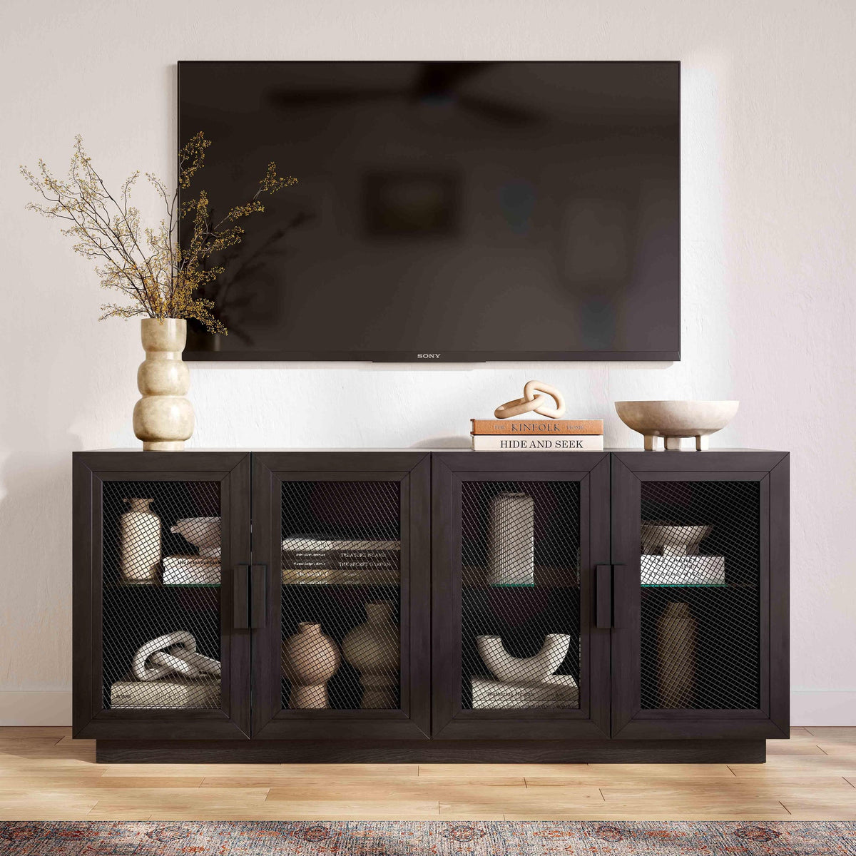 Nolan Black Wood Console | BeBoldFurniture