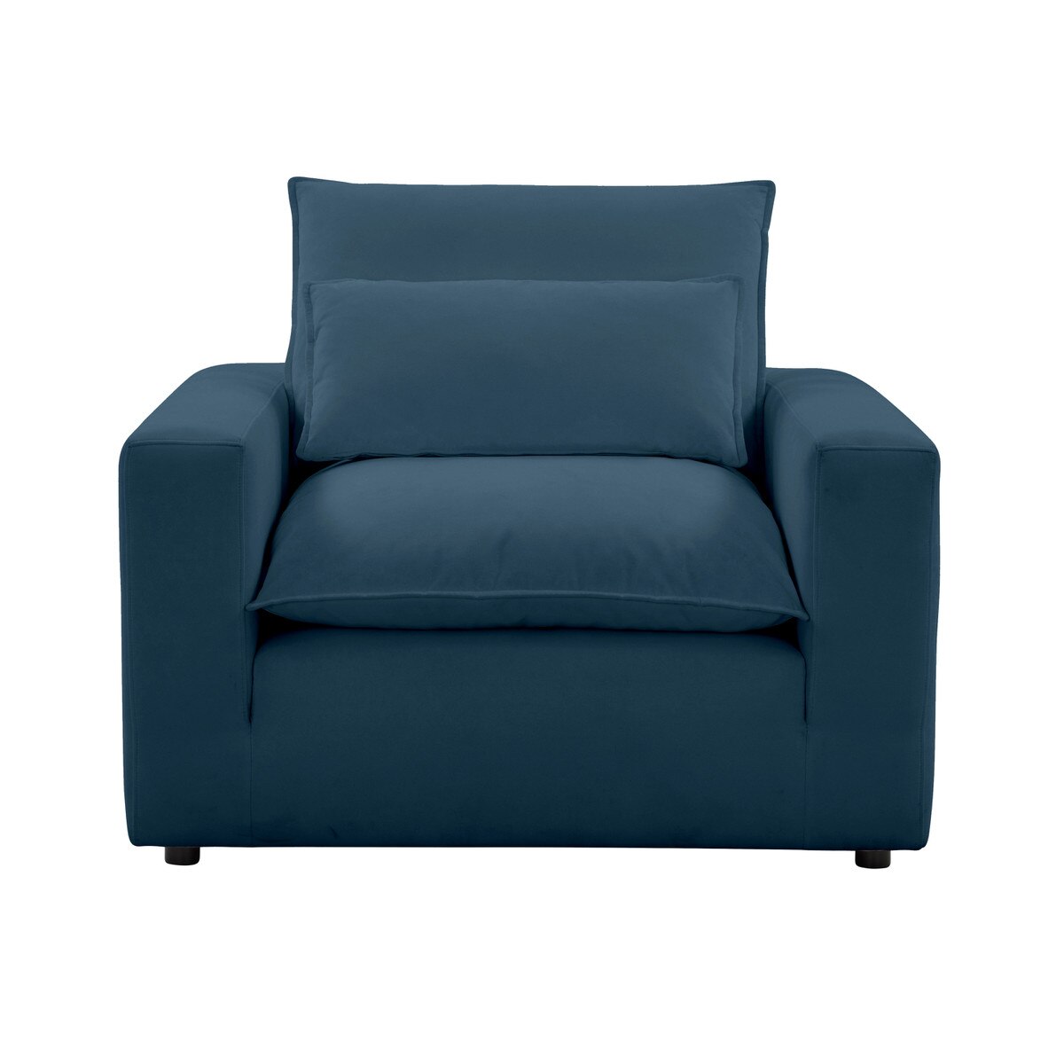 Cali Navy Performance Fabric Arm Chair | BeBoldFurniture