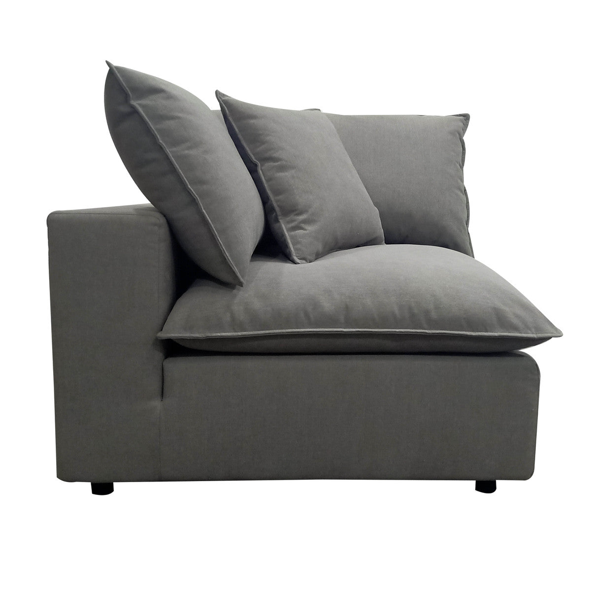 Cali Slate Performance Fabric Corner Chair | BeBoldFurniture