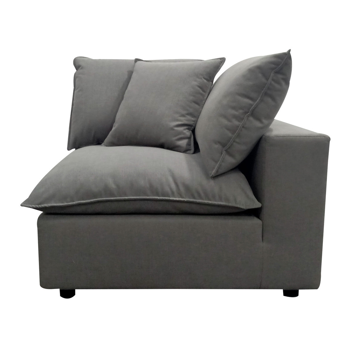 Cali Slate Performance Fabric Corner Chair | BeBoldFurniture