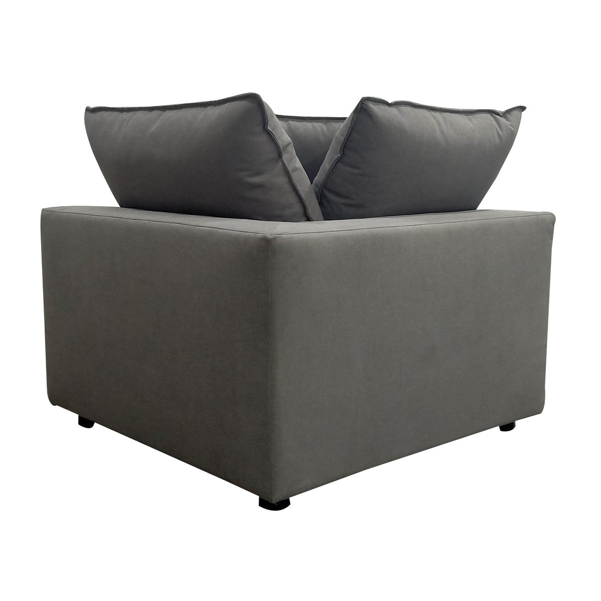 Cali Slate Performance Fabric Corner Chair | BeBoldFurniture