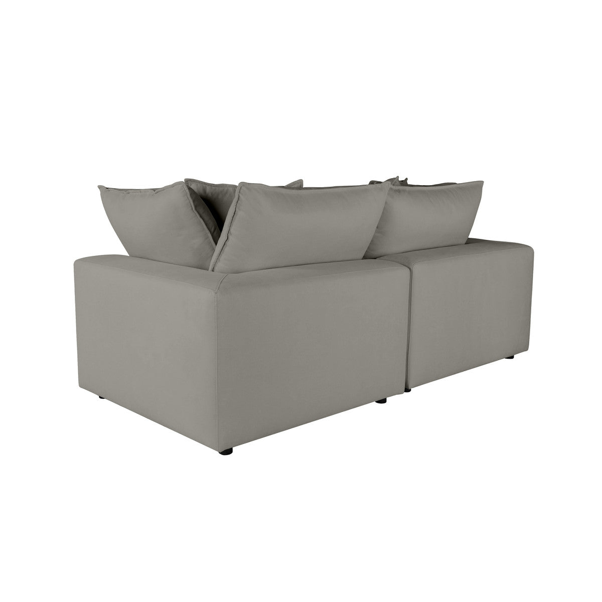 Cali Slate Performance Fabric Modular Loveseat | BeBoldFurniture