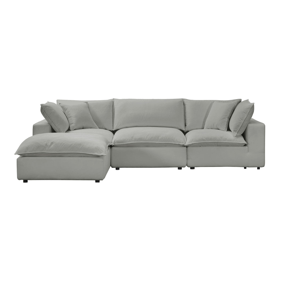 Cali Slate Performance Fabric Modular 4 Piece Sectional | BeBoldFurniture