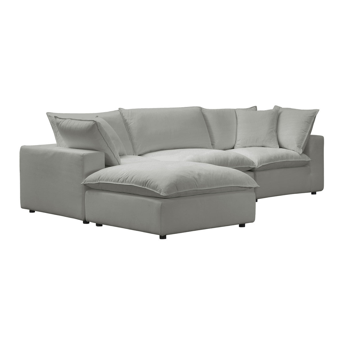 Cali Slate Performance Fabric Modular 4 Piece Sectional | BeBoldFurniture