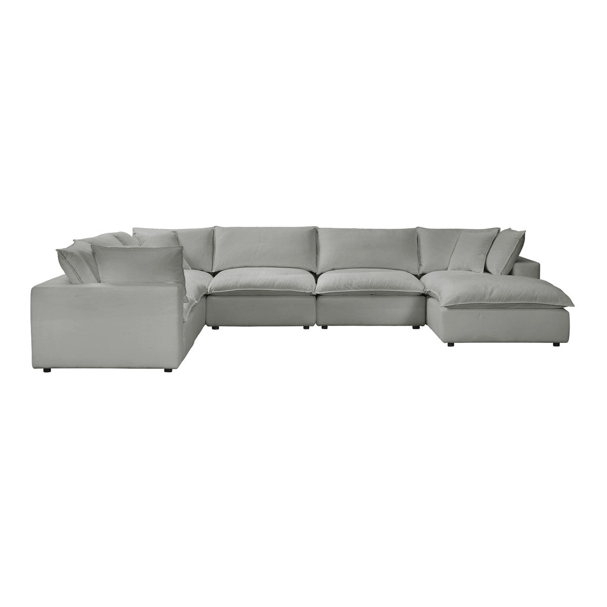 Cali Slate Performance Fabric Modular Large Chaise Sectional | BeBoldFurniture