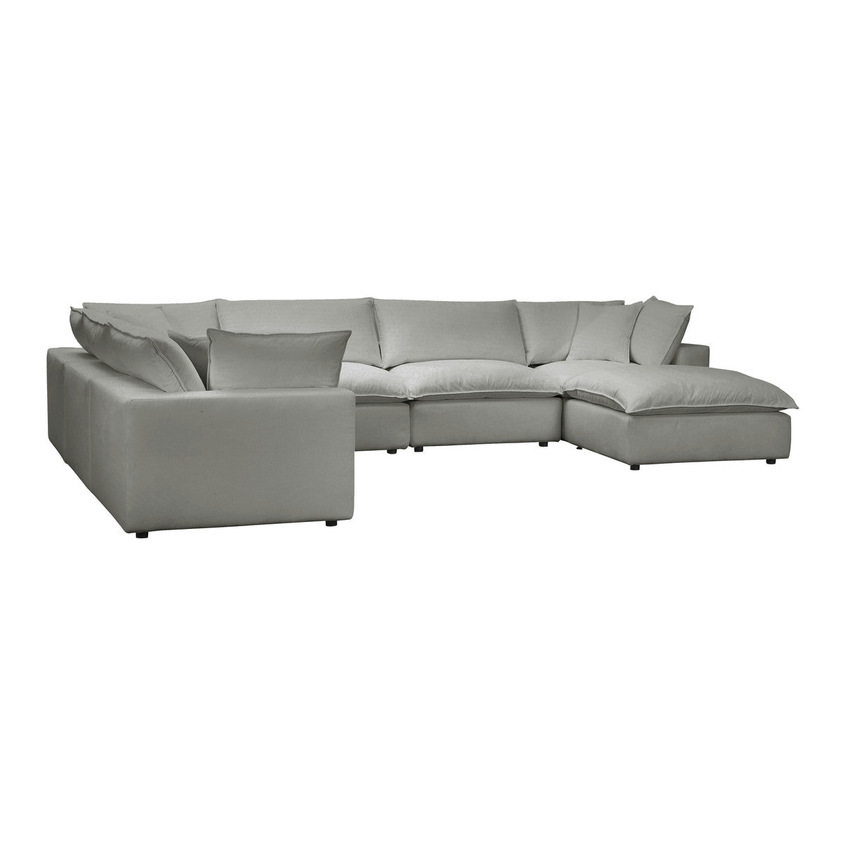 Cali Slate Performance Fabric Modular Large Chaise Sectional | BeBoldFurniture