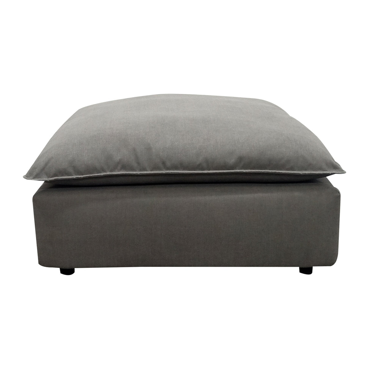 Cali Slate Performance Fabric Ottoman | BeBoldFurniture