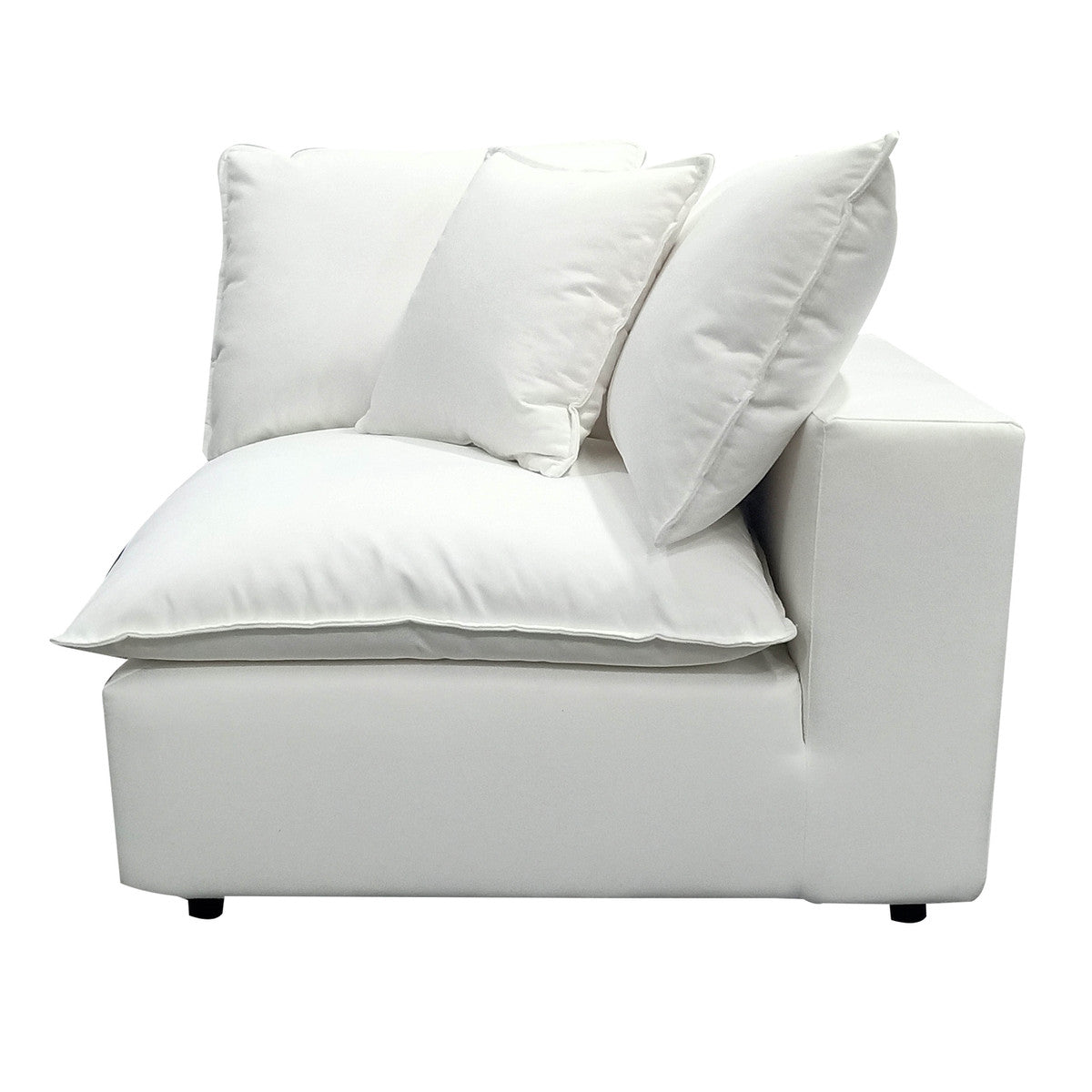 Cali Pearl Performance Fabric Corner Chair | BeBoldFurniture