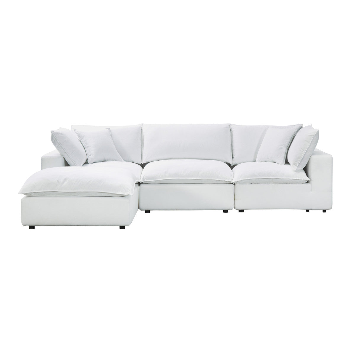 Cali Pearl Performance Fabric Modular 4 Piece Sectional