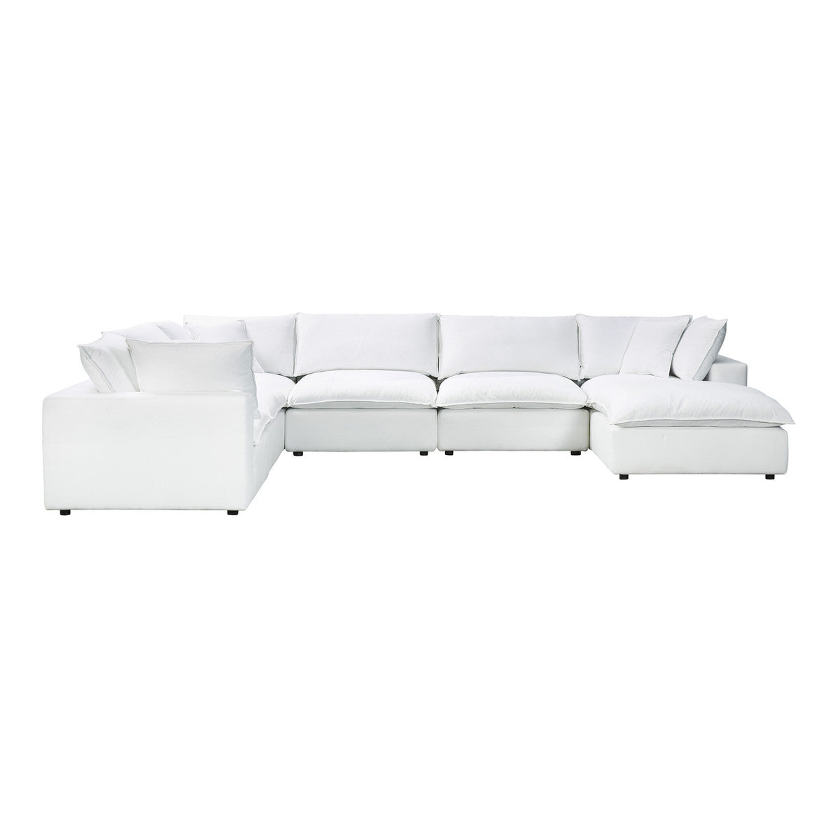 Cali Pearl Performance Fabric Modular Large Chaise Sectional | BeBoldFurniture