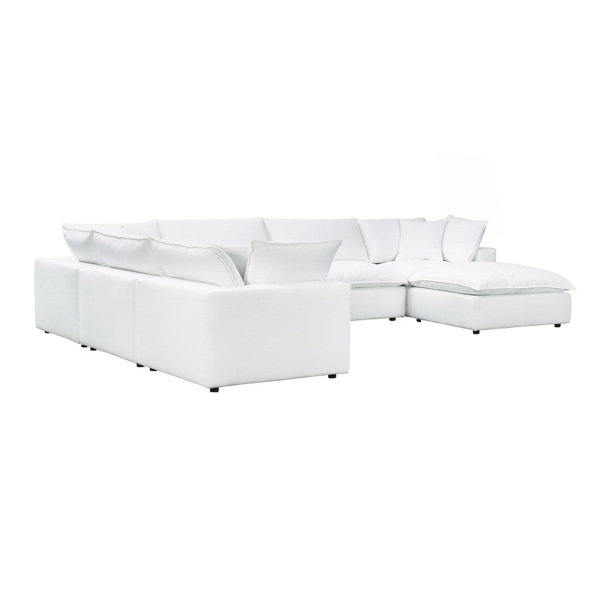 Cali Pearl Performance Fabric Modular Large Chaise Sectional | BeBoldFurniture