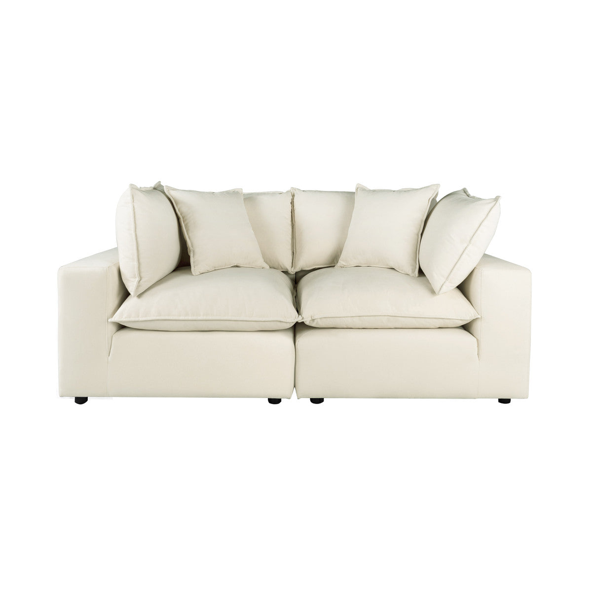 Cali Natural Performance Fabric Modular Loveseat | BeBoldFurniture