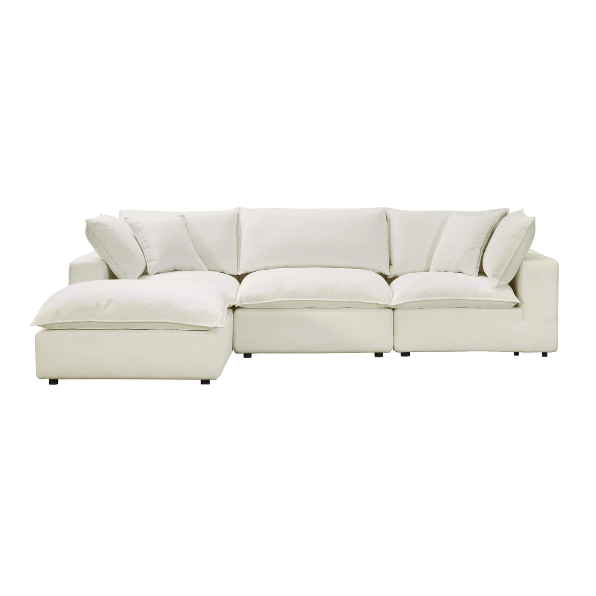 Cali Natural Performance Fabric Modular 4 Piece Sectional | BeBoldFurniture