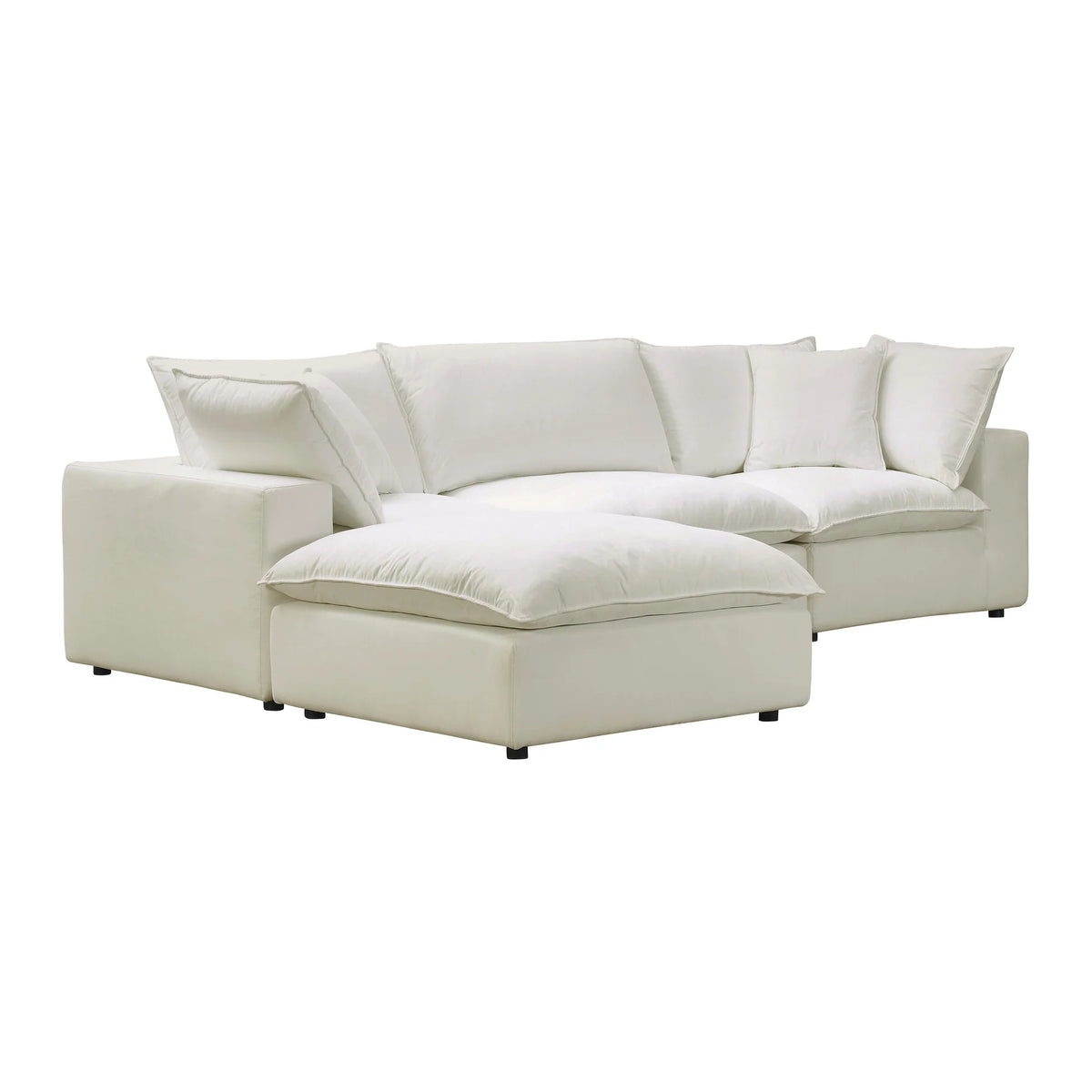 Cali Natural Performance Fabric Modular 4 Piece Sectional | BeBoldFurniture