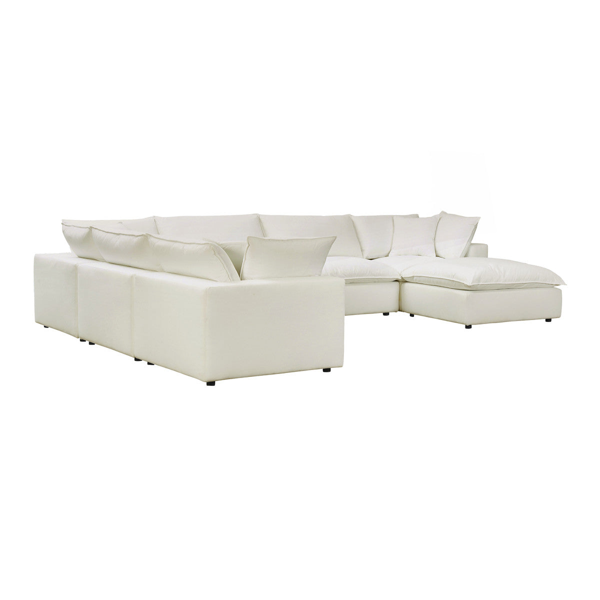 Cali Natural Performance Fabric Modular Large Chaise Sectional | BeBoldFurniture