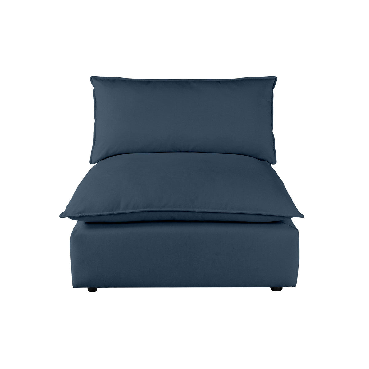 Cali Navy Performance Fabric Armless Chair | BeBoldFurniture