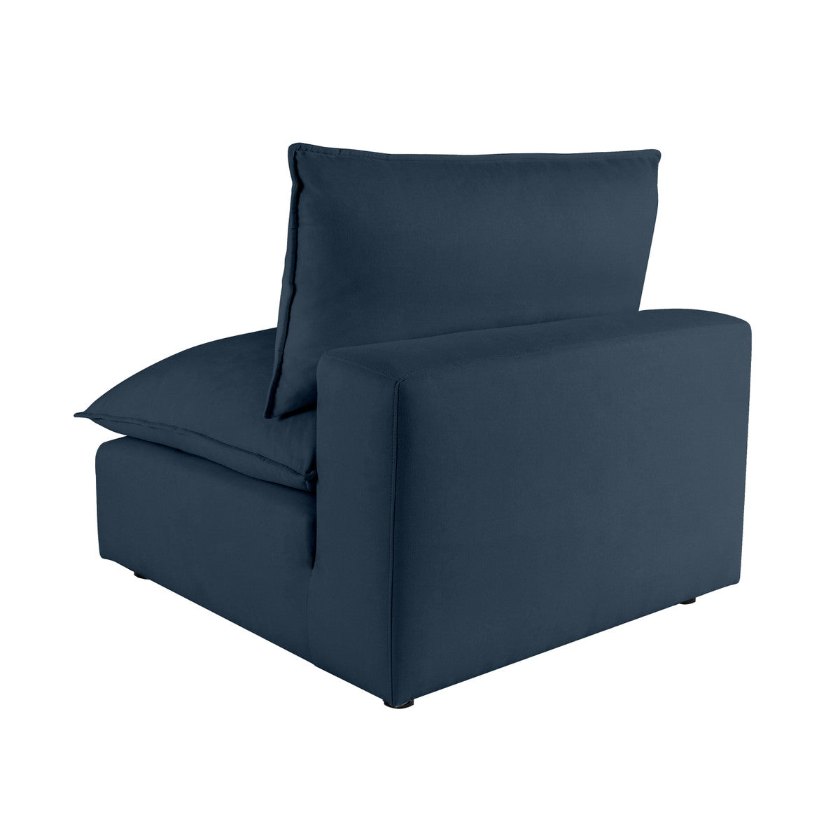 Cali Navy Performance Fabric Armless Chair | BeBoldFurniture