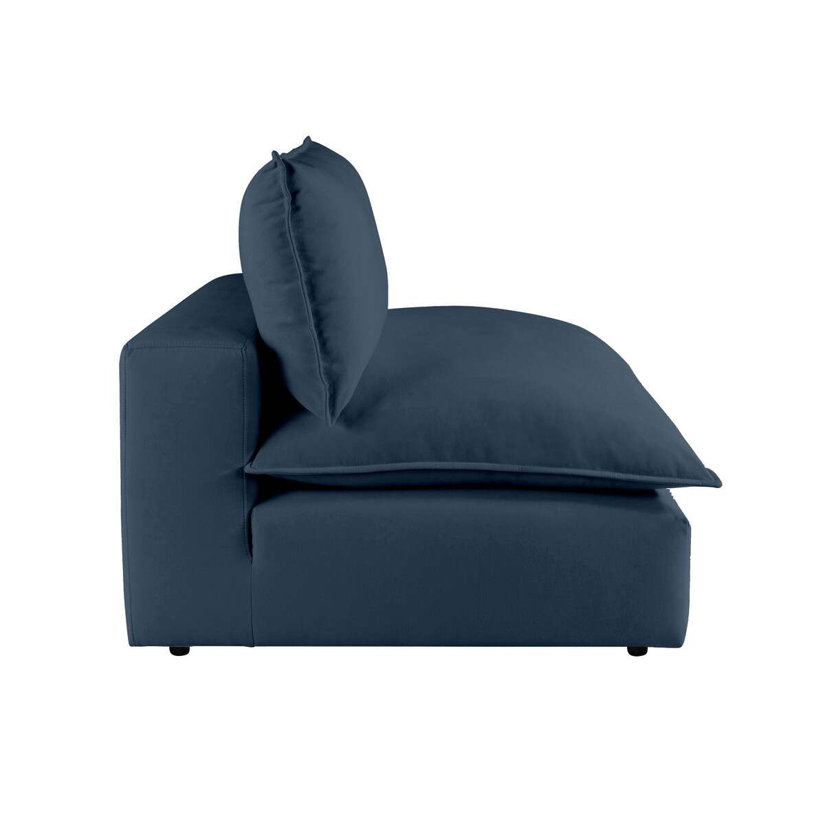 Cali Navy Performance Fabric Armless Chair | BeBoldFurniture