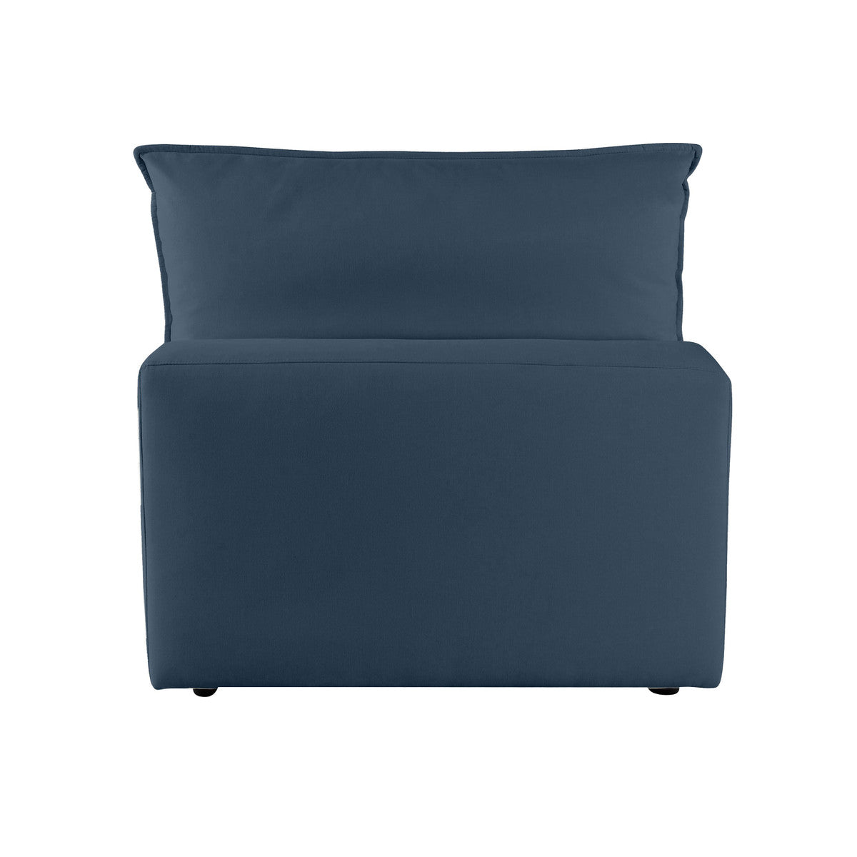 Cali Navy Performance Fabric Armless Chair | BeBoldFurniture