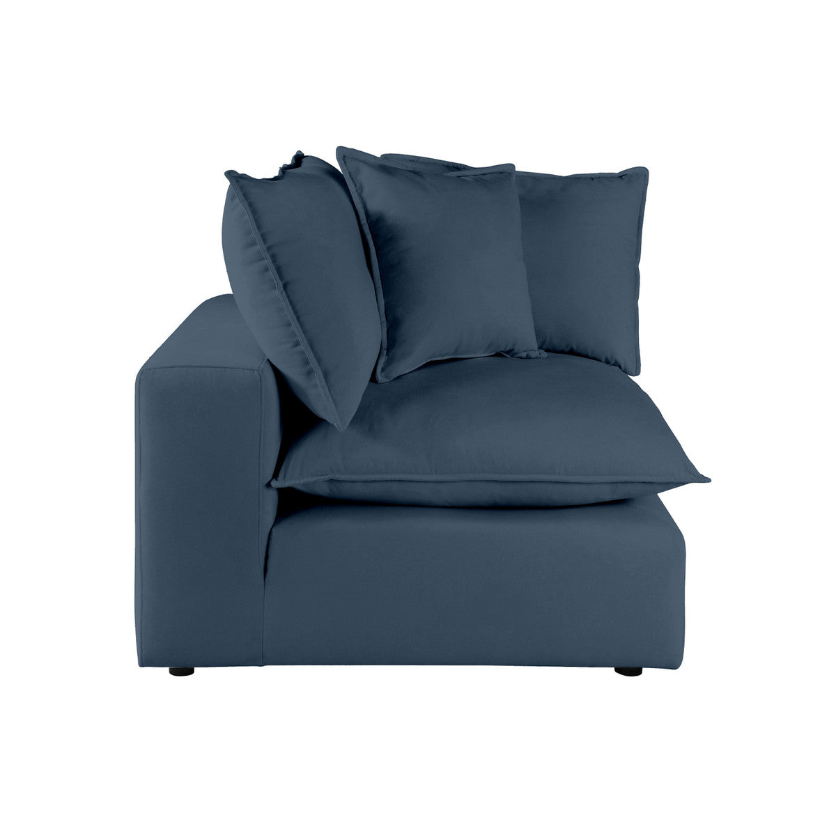 Cali Navy Performance Fabric Corner Chair | BeBoldFurniture