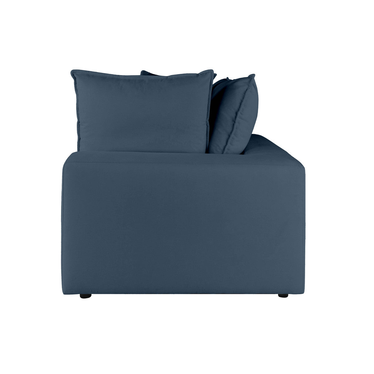 Cali Navy Performance Fabric Corner Chair | BeBoldFurniture