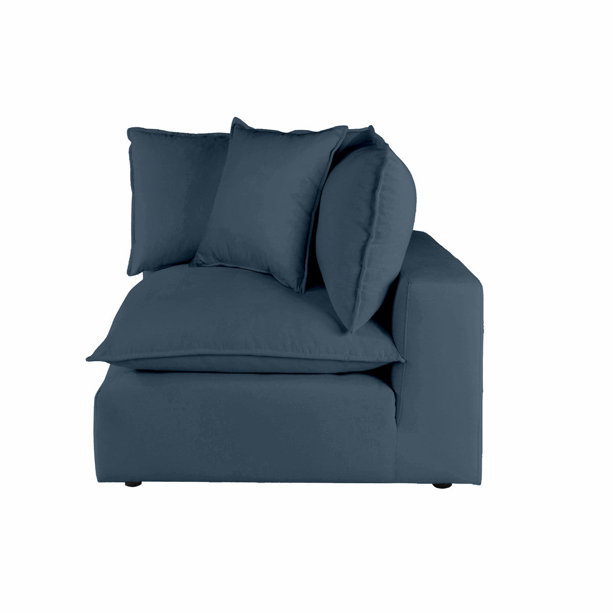 Cali Navy Performance Fabric Corner Chair | BeBoldFurniture