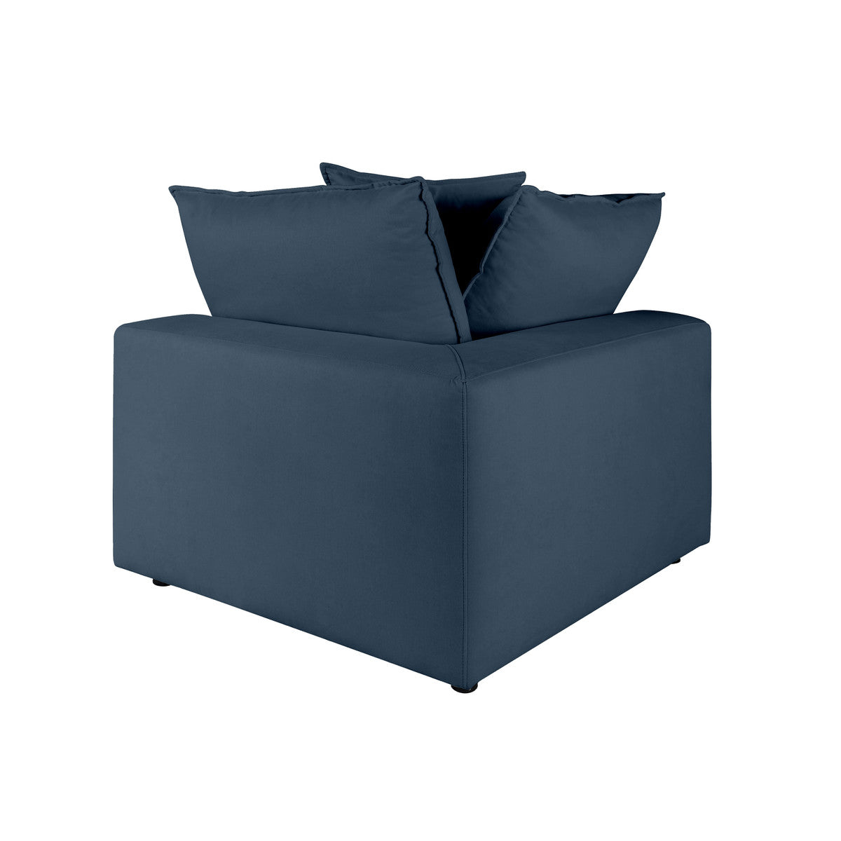 Cali Navy Performance Fabric Corner Chair | BeBoldFurniture