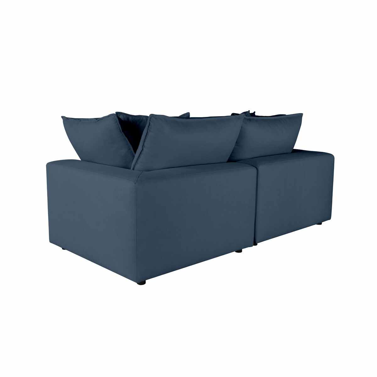 Cali Navy Performance Fabric Modular Loveseat | BeBoldFurniture