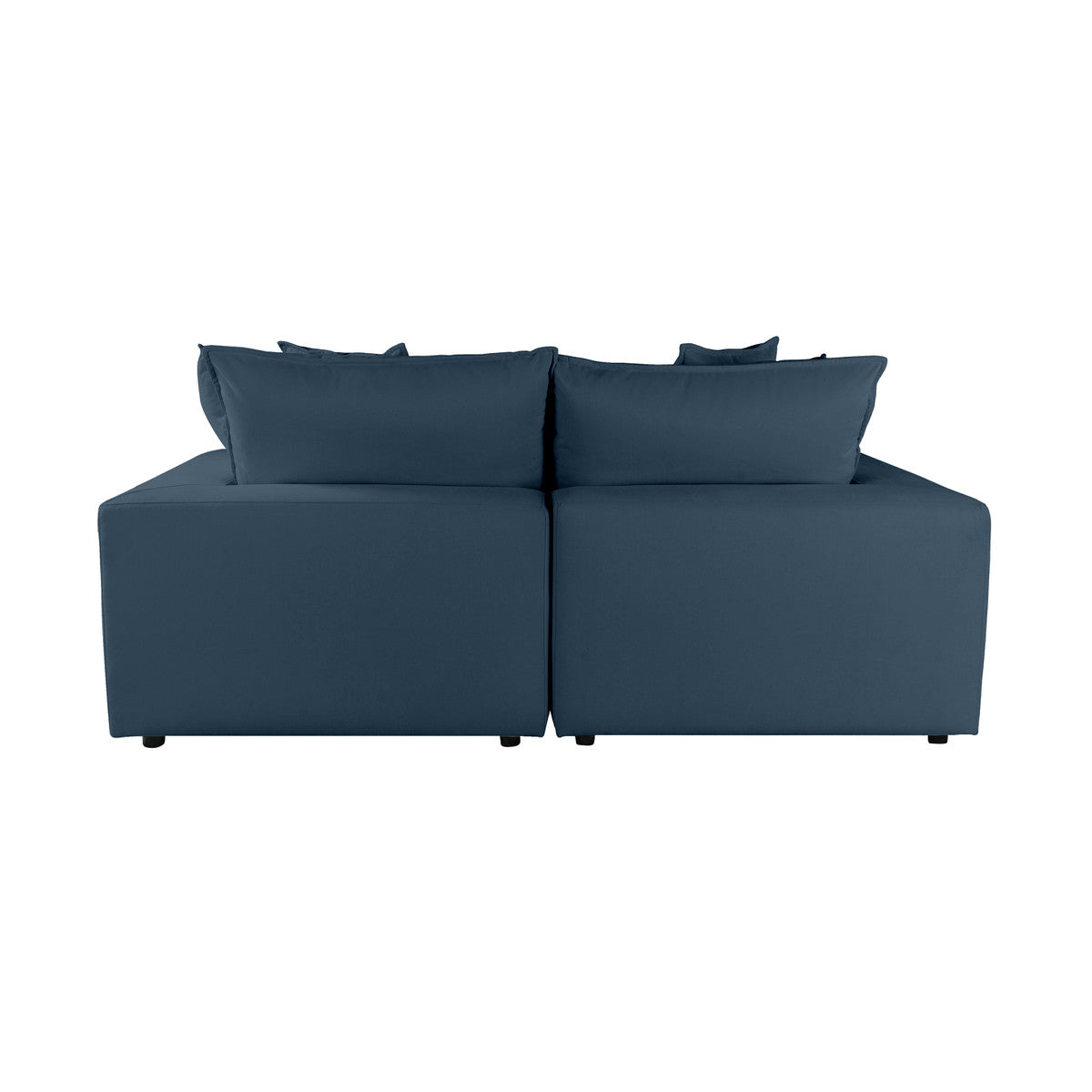 Cali Navy Performance Fabric Modular Loveseat | BeBoldFurniture